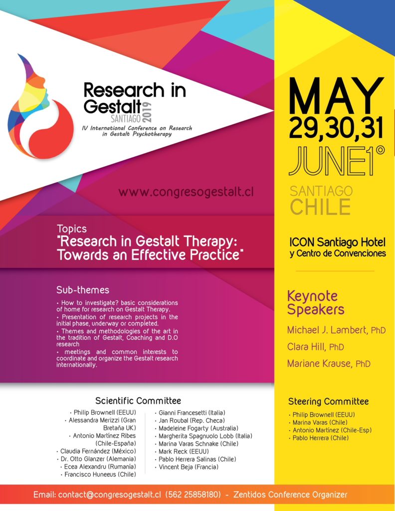 Santiago IV° International Conference on Research in Gestalt Psychoterapy